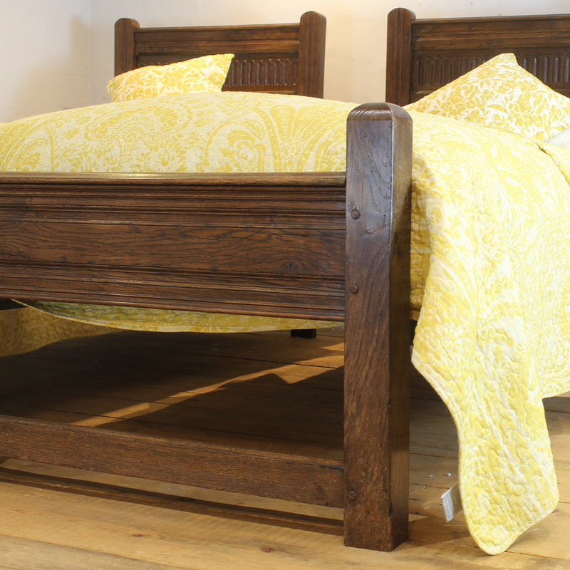 Pair of Oak Antique Beds, WP49