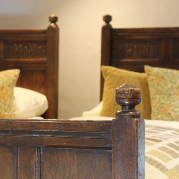 Pair of Oak Antique Beds, WP50