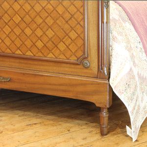 King Size French Mahogany Parquetry Bed WK191