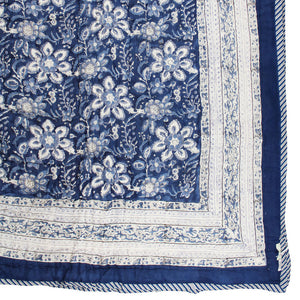 NEW IN Royal Blue & White Floral Quilt