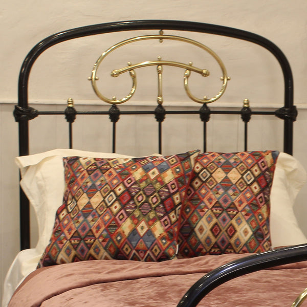 Single antique bed in black