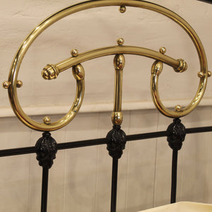 Single antique bed in black