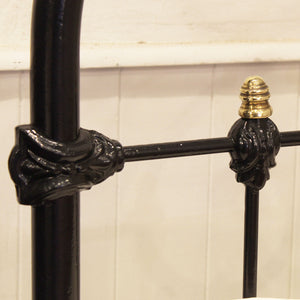 Single antique bed in black