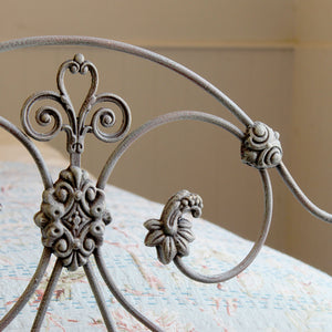 Single Antique Bed in Blue Verdigris