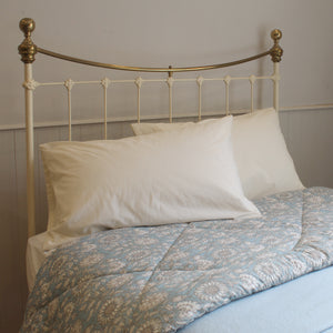 Small Double Antique Bed in Cream, MD155