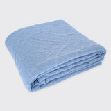 Stonewash Cotton Cornflower Blue Bedspread