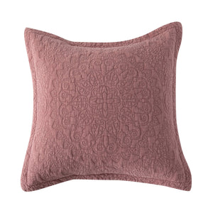 Stonewash Cotton Dark Pink Pillowshams and Cushions