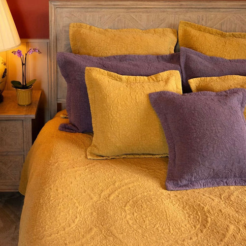 Stonewash Cotton Mustard Bedspread