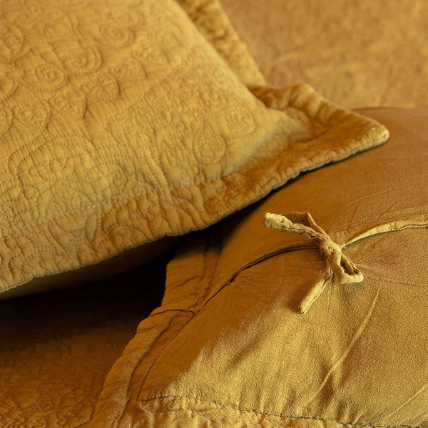 Stonewash Cotton Mustard Bedspread