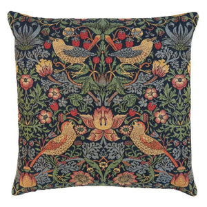 Strawberry Thief New Blue Cushion