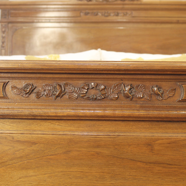 5ft Wide Walnut Edwardian Bed Circa 1910 WK207
