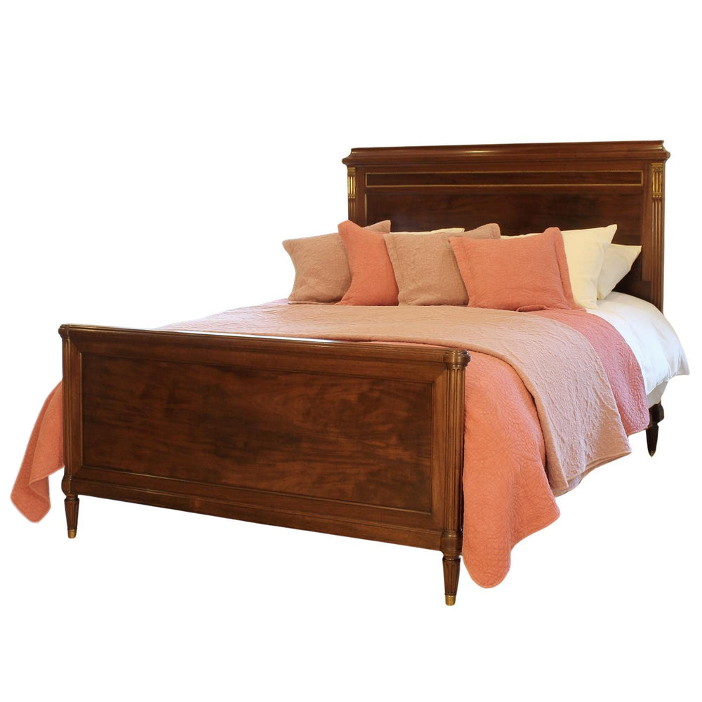 Wide Mahogany Antique Bed