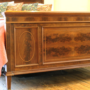 Wide Mahogany Antique Bed