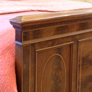 Wide Mahogany Antique Bed