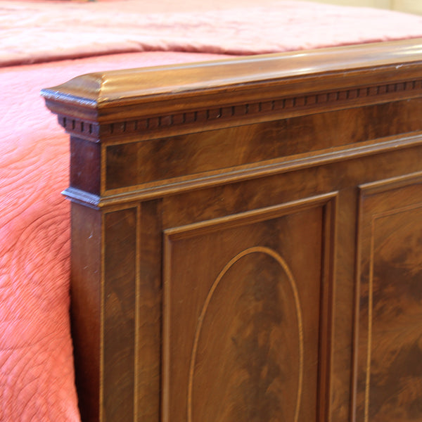 Wide Mahogany Antique Bed