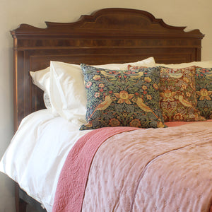 Wide Mahogany Antique Bed