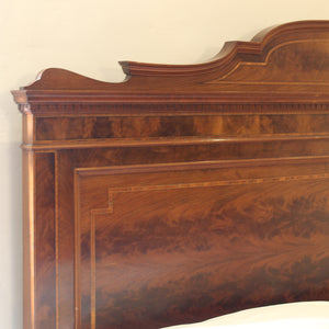 Wide Mahogany Antique Bed