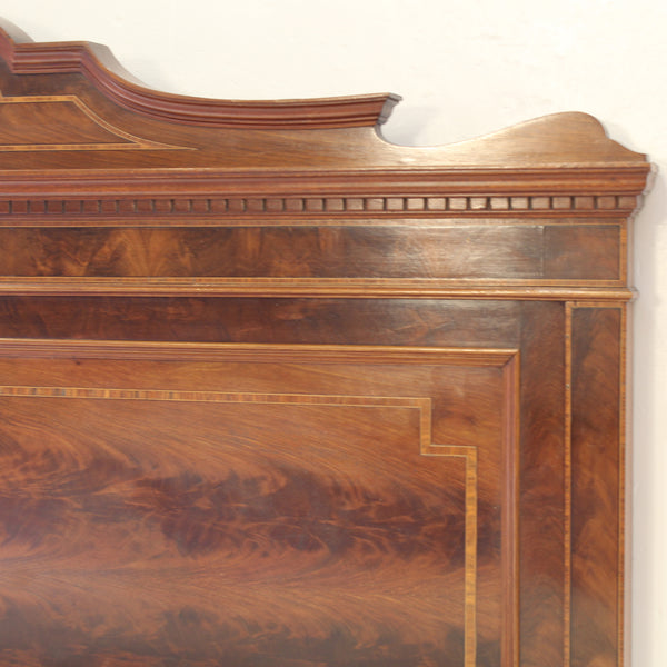 Wide Mahogany Antique Bed