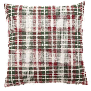 Winter Plaid Red Cushion