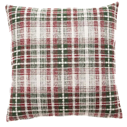 Winter Plaid Red Cushion