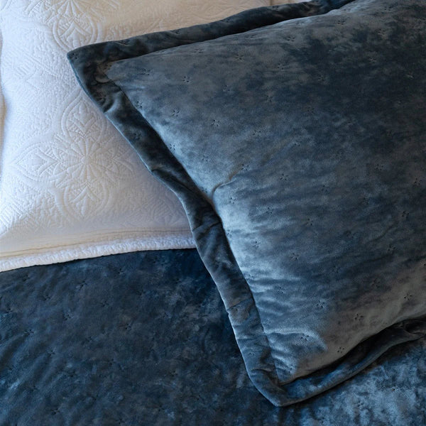 Clara Blue Velvet Cushion