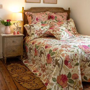 Constance Soft Pink Patchwork Pillows, Cushions and Pillowshams