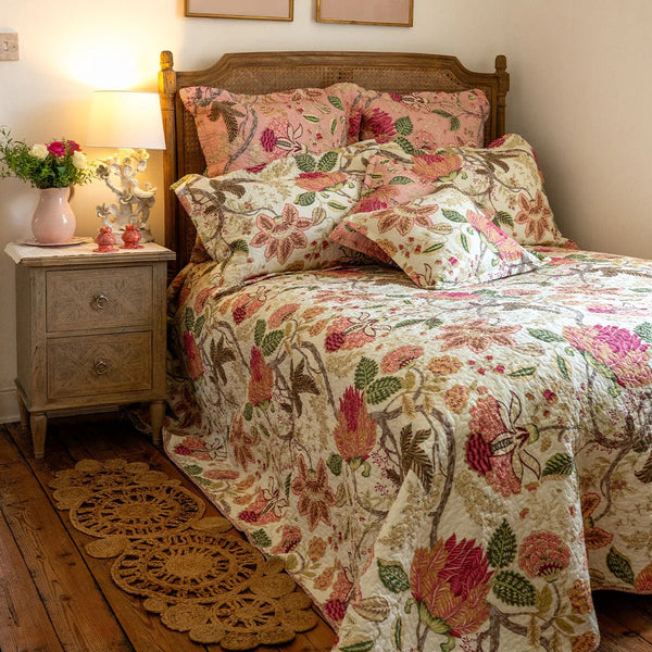 Constance Soft Pink Patchwork Pillows, Cushions and Pillowshams