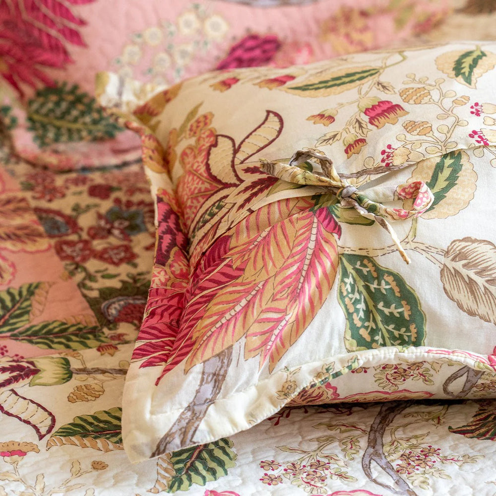 Constance Soft Pink Patchwork Pillows, Cushions and Pillowshams