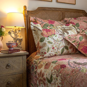 Constance Soft Pink Patchwork Pillows, Cushions and Pillowshams