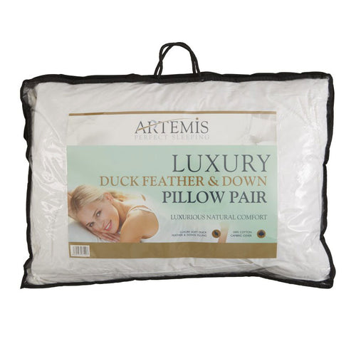 Pair of Duck Feather and Down Pillow