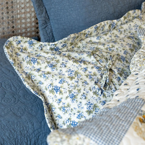 Melissa Blue Patchwork Bedspread