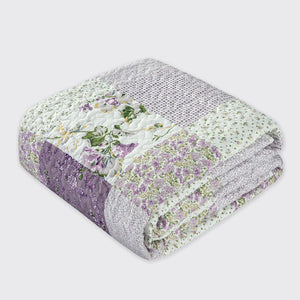 Melissa Lilac Patchwork Bedspread