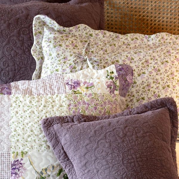 Melissa Lilac Patchwork Bedspread