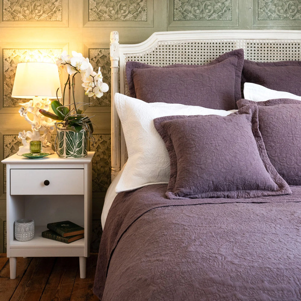 Stonewash Cotton Plum Bedspread
