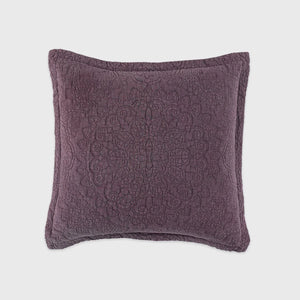 Stonewash Cotton Plum Pillowshams and Cushions