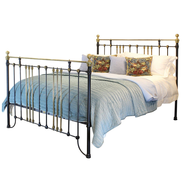 Super King Antique Bed in Black MSK74 - Including Firm Base and Delivery