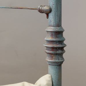 Antique Half Tester Bed in Blue Verdigris M4P39