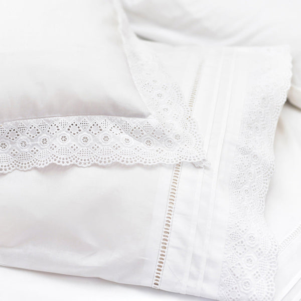 Broderie anglaise sales pillowcases sale