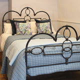 Standard Double Cast Iron Bed in Black MD128