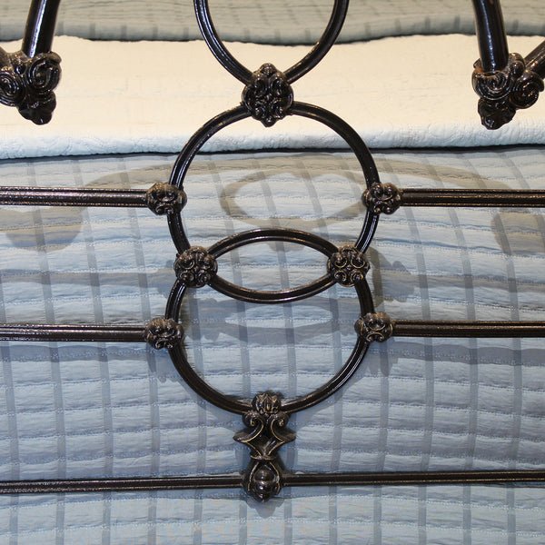 Double Cast Iron Bed in Black MD128 - SOLD