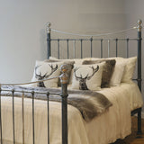 King Bed in Charcoal & Nickel MK241