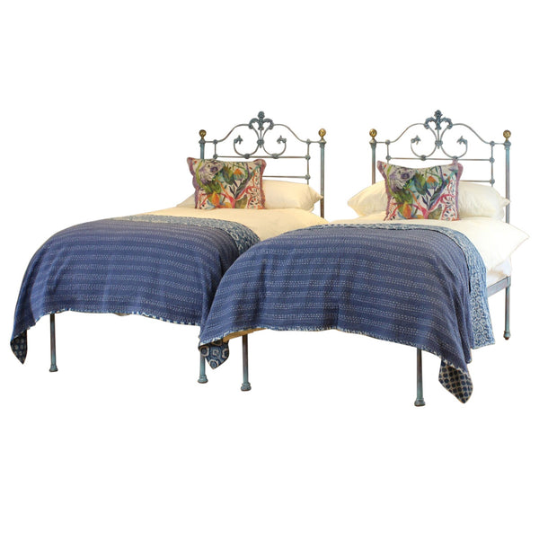 Blue metal online twin bed