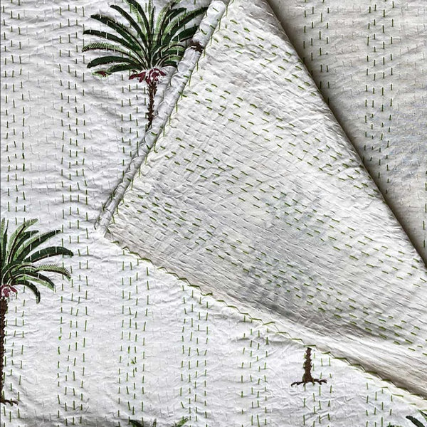 Kantha Throw - Palm Tree