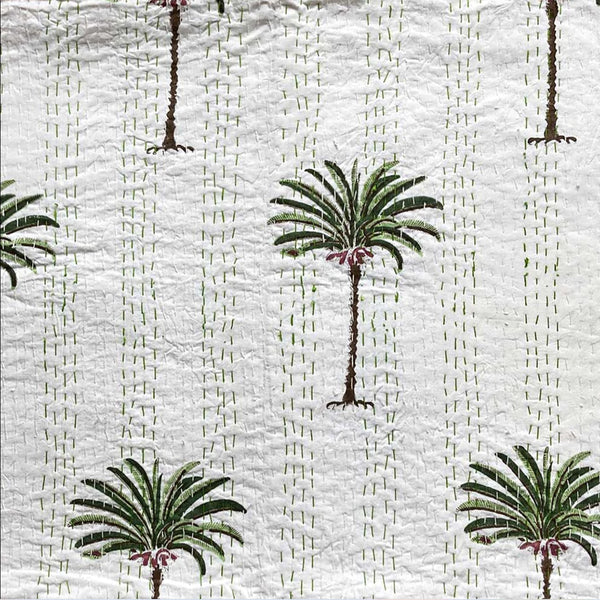 Kantha Throw - Palm Tree