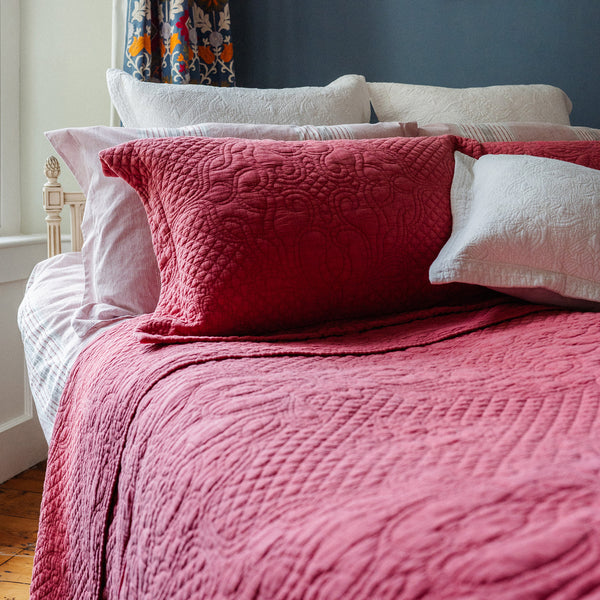 Stonewash Cotton Terracotta Bedspread