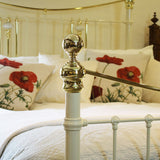 King Brass & Iron Bed in Cream MK157