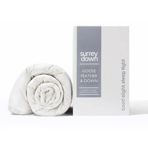 85% Goose Feather and 15% Down Duvet from Surrey Down